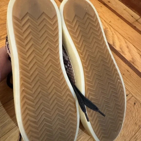 Rag & Bone Snakeskin Pattern High Top Leather Sneakers in Black and Brown - Picture 3 of 7